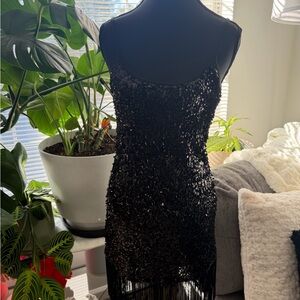 Forever 21 Black Sequin Mini Dress